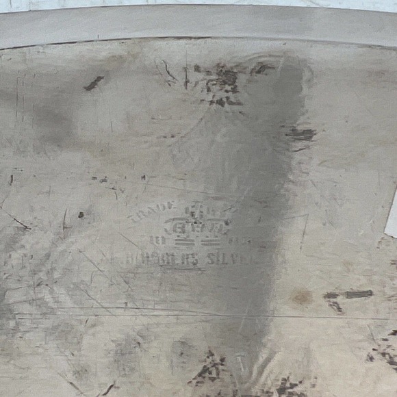 Vintage English Serving Tray Round Ornate Art Nouveau - Picture 10 of 10